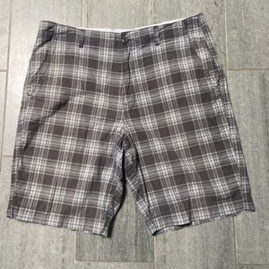 GAP Men's Charcoal Plaid Shorts